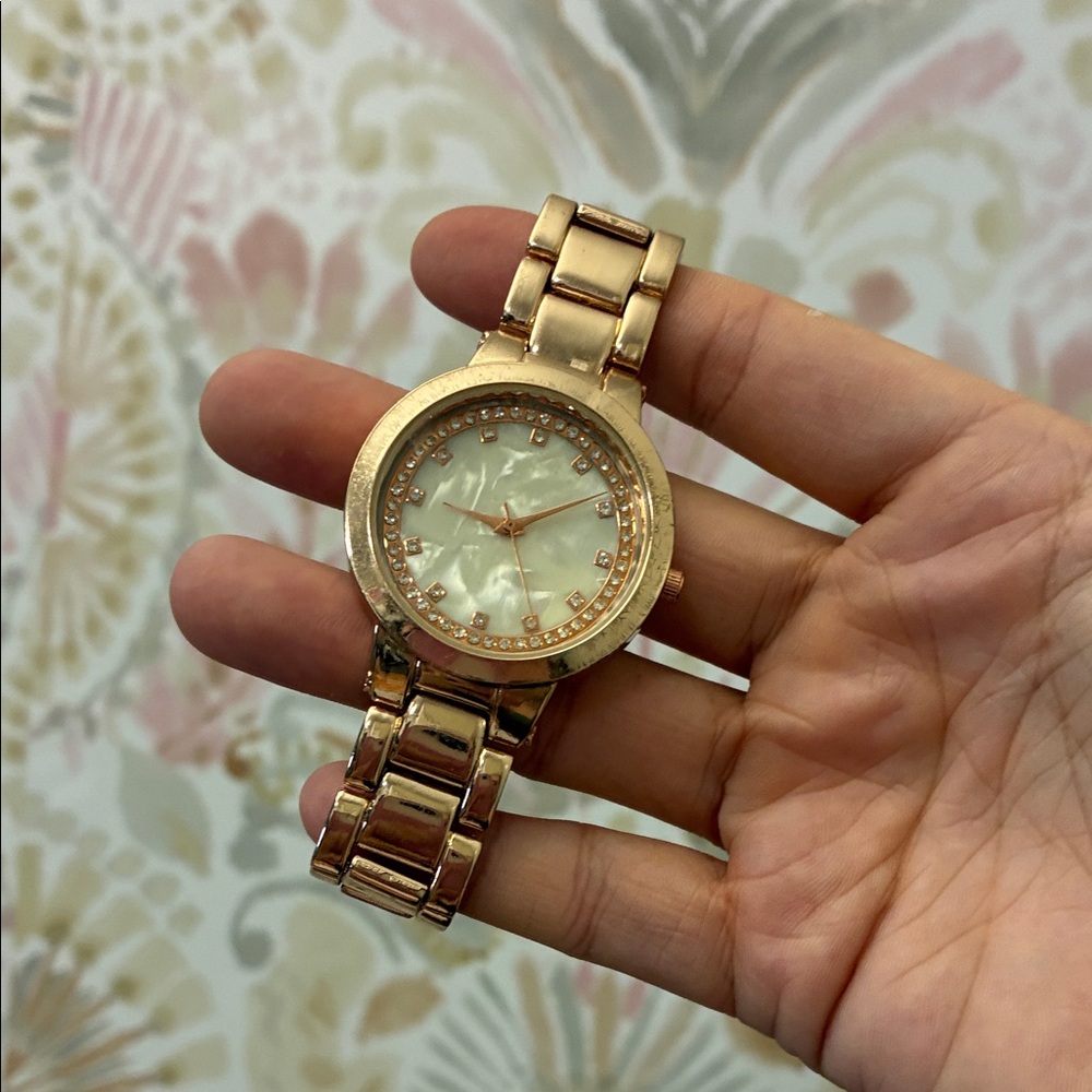 Fashion Rose Gold Women's Bracelet Watch with Crystal Accents